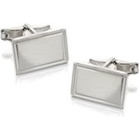 Sterling Silver Rectangular Cufflinks - A4621