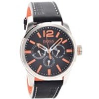 Hugo Boss Orange 1513228 Black Leather Strap Watch - W4565