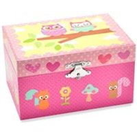 Pink Owl And Squirrel Musical Jewellery Box - P5648