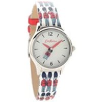 Cath Kidston CKL011ES Stainless Steel Rotating Guards Leather Strap Watch - W5662