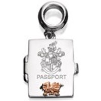 Clogau Silver And 9ct Rose Gold Vintage Passport Bead Charm - G4439