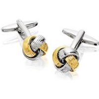 Two Tone Classic Knot Cufflinks - A5381