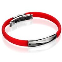 Stainless Steel And Silicon Arsenal FC Crest Bracelet - J2386