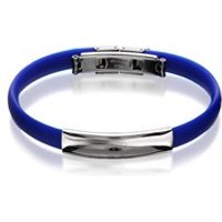 Stainless Steel And Silicon Chelsea FC Crest Bracelet - J2483