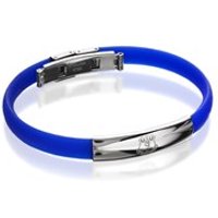 Stainless Steel And Silicon Everton FC Crest Bracelet - J2950
