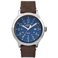 Timex TW4B06400 Expedition Scout 43 Brown Leather Strap Watch - W04136