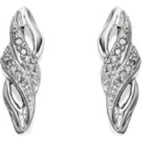 My Diamonds Silver Diamond Double Twist Earrings - 10pts Per Pair - D9085