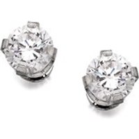 14ct White Gold Cubic Zirconia Ear Piercing Studs - 3mm - S7526