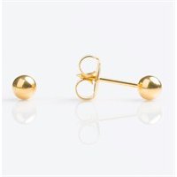 Gold Plated Ball Ear Piercing Studs - 4mm - S7545