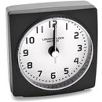 London Clock Radio Controlled Black Case Alarm Clock - C0425