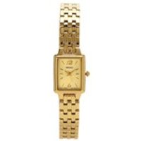 Seiko Gold Plated Rectangular Dial Bracelet Watch - W7920