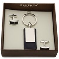 Gaventa Silver And Black Keyring And Cufflinks Gift Set - A1832