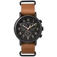 Timex TW2P97500 Weekender Chronograph Tan Leather Strap Watch - W04151