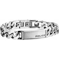 Police Revenge Stainless Steel Identity Curb Bracelet - A9842