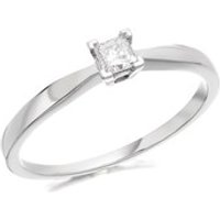 Platinum Princess Cut Diamond Solitaire Ring - 15pts - AGI Certificated - D0821-J