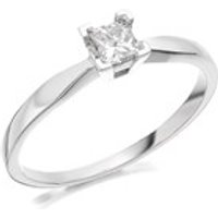 Platinum Princess Cut Diamond Solitaire Ring - 1/4ct - AGI Certificated - D0830-L