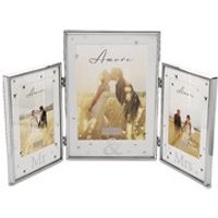 Amore Silver Plated Mr And Mrs Photo Frame - P8938