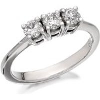 18ct White Gold Canadian Rocks Diamond Trilogy Ring - 1/2ct - Certificated - D0960-L