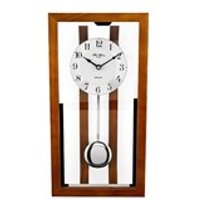 Widdop Oak And Glass Pendulum Wall Clock - C7177