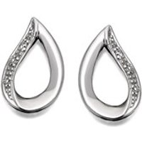 My Diamonds Silver Diamond Open Teardrop Earrings - D9961
