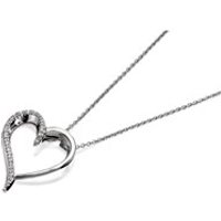 My Diamonds Silver Diamond Heart Necklace - EXCLUSIVE - D9977