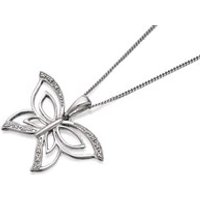 My Diamonds Silver Diamond Butterfly Necklace - D9987