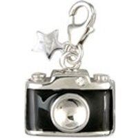 Tingle SCH4 Silver Enamel Camera Karab Clasp Charm - F8259