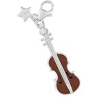 Tingle SCH271 Silver Enamel Violin Karab Clasp Charm - F8317