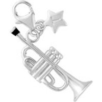 Tingle SCH278 Silver Enamel Trumpet Karab Clasp Charm - F8323