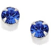 Silver Blue Crystal Andralok Earrings - 3mm - F9908