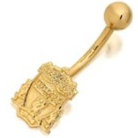 9ct Gold Liverpool FC Belly Bar - 10mm - J2268