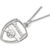 Sterling Silver Arsenal FC Shield Pendant And Chain - J2302