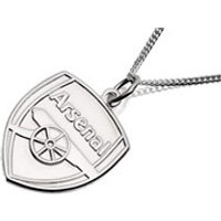 Sterling Silver Arsenal FC Shield Silver Pendant And Chain - J2309