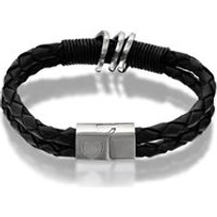 Stainless Steel And Leather Arsenal Bracelet - J2384