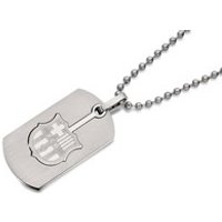Stainless Steel Barcelona FC Double Dog Tag And Ball Chain - J2601