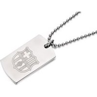 Stainless Steel Barcelona FC Dog Tag And Chain - J2603