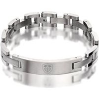 Stainless Steel Leeds United FC Crest Identity Bracelet - J2645