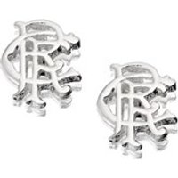 Sterling Silver Rangers FC Crest Earrings - J2923