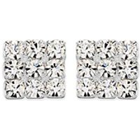 Four Diamantes Square Earrings - J5220