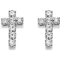 Diamante Cross Earrings - J5260