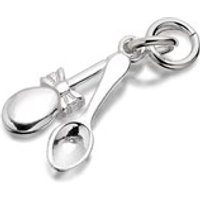 Silver Pair Of Welsh Spoons Charm - J9258