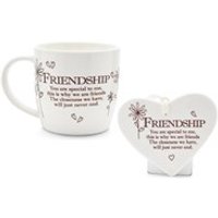 Said With Sentiment 7007SWSFGS Friendship Mug And Heart Plaque Gift Set - P4208