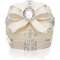 Sophia Silver Plated Crystal Bow Trinket Box - P6027