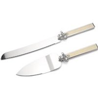 Diamante Butterfly Cake Knife And Server Gift Set - P7160