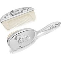 Celebrations Twinkle Twinkle Silver Plated Hair Brush And Comb Set - P7556
