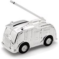 Silver Plated Fire Engine Money Box - P7605