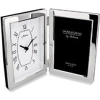 Impressions Silver Plated Clock And Photo Frame - P8908