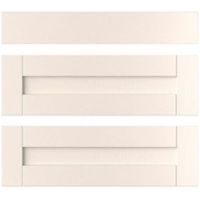 IT Kitchens Brookfield Textured Ivory Style Shaker Pan Drawer Front (W)800mm Set Of 3