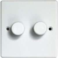 Varilight V-Plus 2-Way Double White Double Dimmer Switch
