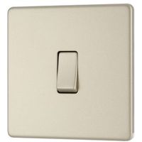 Colours 10A 2-Way Single Pearl Nickel Light Switch - 5397007087284